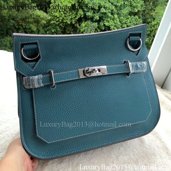 Hermes Jypsiere 31CM Shoulder Bag Calfskin Leather H0880 Blue