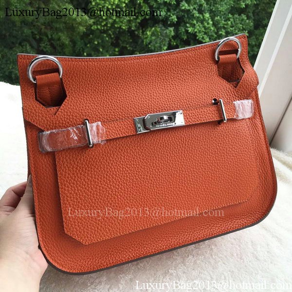 Hermes Jypsiere 31CM Shoulder Bag Calfskin Leather H0880 Orange