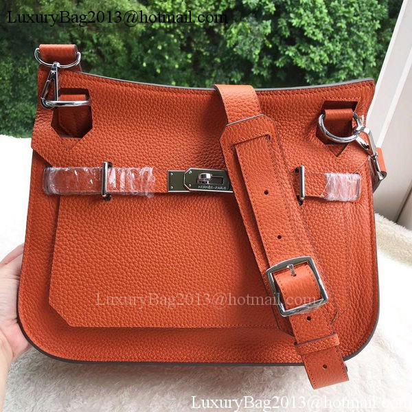 Hermes Jypsiere 31CM Shoulder Bag Calfskin Leather H0880 Orange