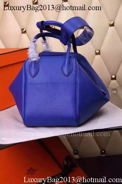 Hermes Lindy 30CM Leather Shoulder Bag H0881 Blue