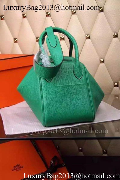 Hermes Lindy 30CM Leather Shoulder Bag H0881 Green