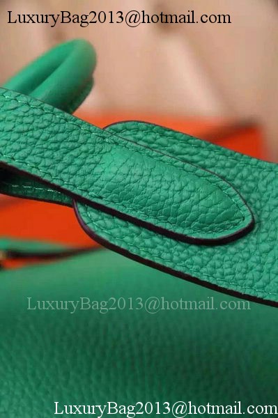 Hermes Lindy 30CM Leather Shoulder Bag H0881 Green