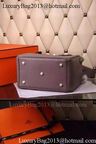 Hermes Lindy 30CM Leather Shoulder Bag H0881 Grey