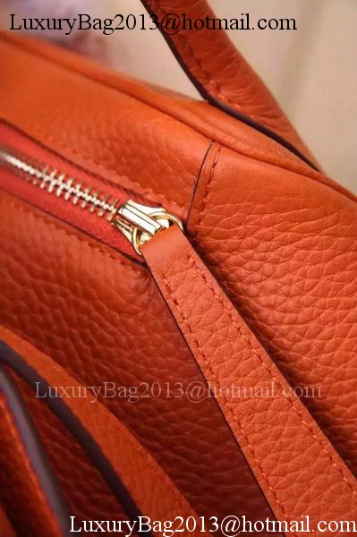 Hermes Lindy 30CM Leather Shoulder Bag H0881 Orange