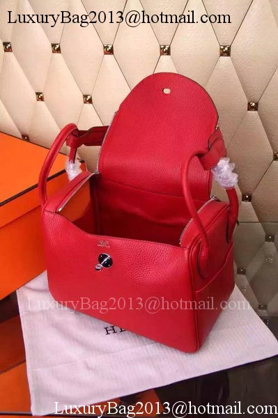 Hermes Lindy 30CM Leather Shoulder Bag H0881 Red