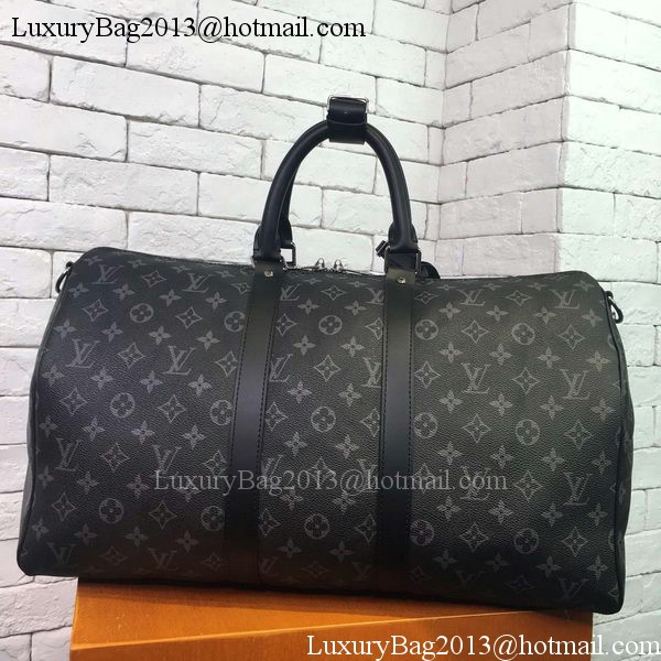 Louis Vuitton Monogram Eclipse Canvas KEEPALL 45 BANDOULIERE N40569