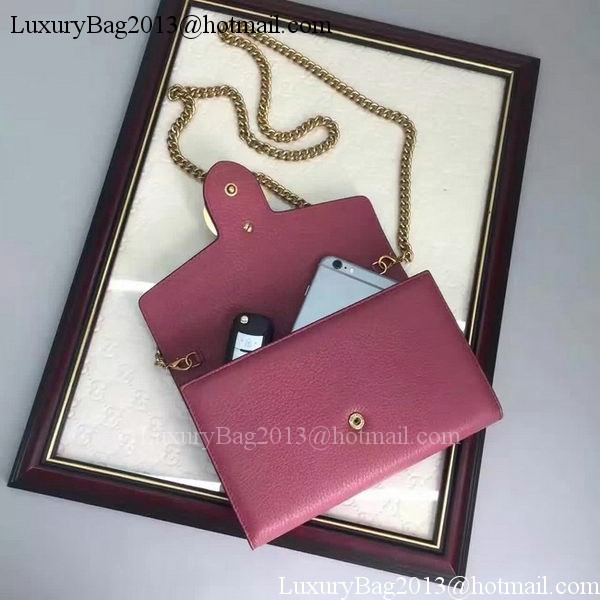 Gucci GG Marmont Leather mini Chain Bag 401232 Wine