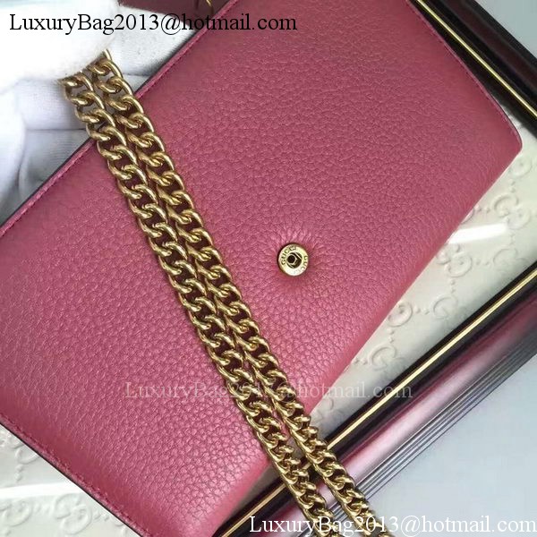 Gucci GG Marmont Leather mini Chain Bag 401232 Wine