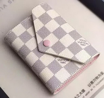 Louis Vuitton Damier Azur Canvas VICTORINE WALLET N58114 Pink