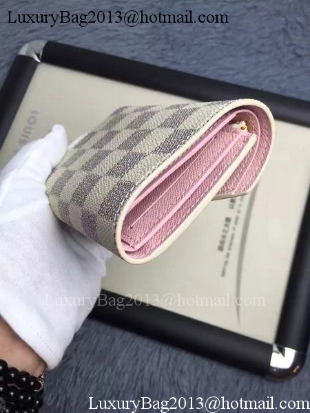 Louis Vuitton Damier Azur Canvas VICTORINE WALLET N58114 Pink