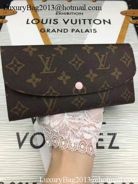 Louis Vuitton Monogram Canvas Emilie Wallet M60696 Pink Louis Vuitton Monogram Canvas Emilie Wallet M60696 Pink