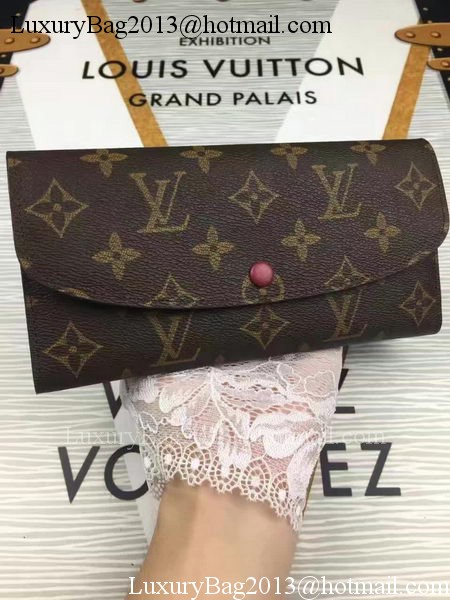 Louis Vuitton Monogram Canvas Emilie Wallet M60696 Wine