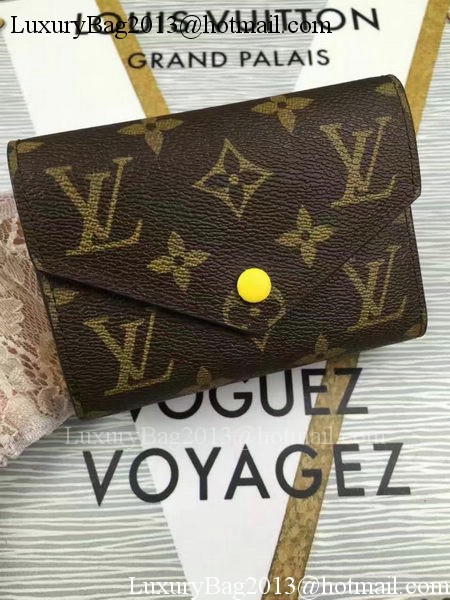 Louis Vuitton Monogram Canvas Victorine Wallet M62360 Yellow Louis Vuitton Monogram Canvas Victorine Wallet M62360 Yellow