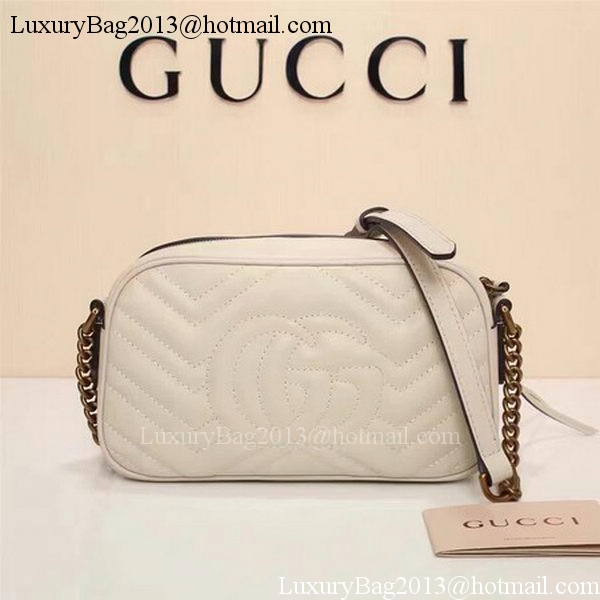 Gucci GG Marmont Matelasse Shoulder Bag 447632 OffWhite