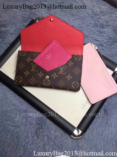 Louis Vuitton Monogram Canvas JEANNE WALLET M62155 Rose Louis Vuitton Monogram Canvas JEANNE WALLET M62155 Rose