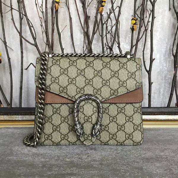 Gucci Mini Dionysus GG Canvas Shoulder Bag 421970 Camel