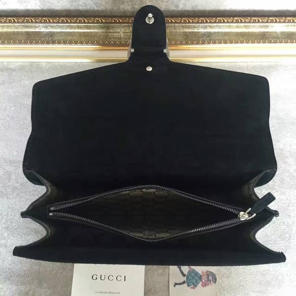 Gucci Medium Dionysus GG Canvas Shoulder Bag 400249 Black