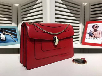 BVLGARI Medium Shoulder Bag Calfskin Leather BG2281 Red