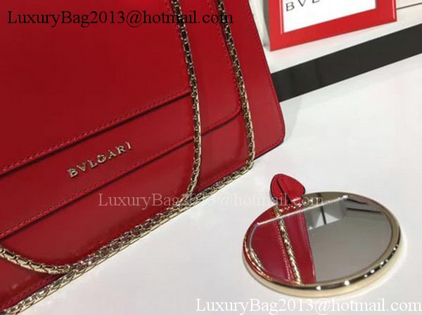 BVLGARI Medium Shoulder Bag Calfskin Leather BG2281 Red