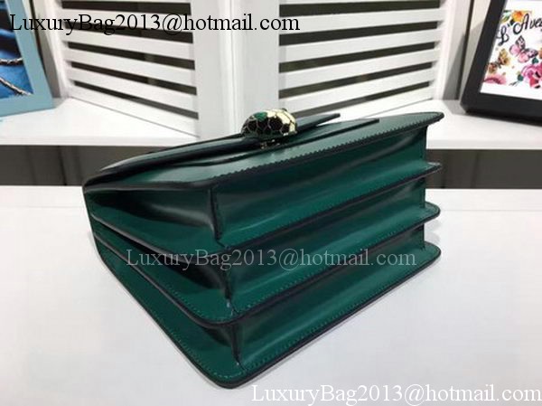 BVLGARI Serpenti Forever Bag Patent Leather BG2280 Green