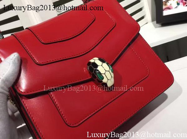 BVLGARI Serpenti Forever Bag Patent Leather BG2280 Red