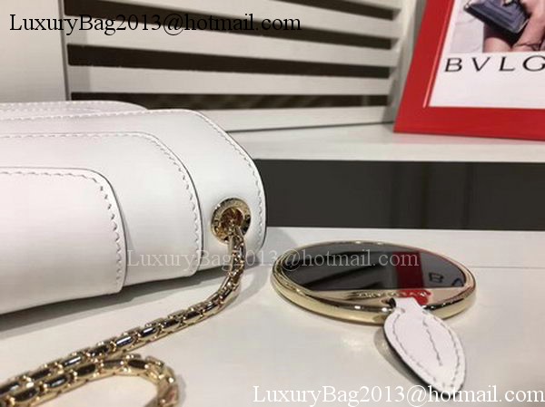 BVLGARI mini Shoulder Bag Calfskin Leather BG2282 White