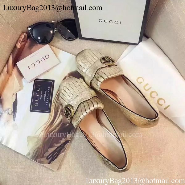 Gucci Casual Shoes Leather GG1127 Gold