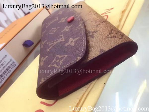 Louis Vuitton Monogram Canvas Emilie Wallet M60136 Red