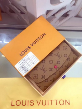 Louis Vuitton Monogram Canvas Emilie Wallet M60136 Rosy