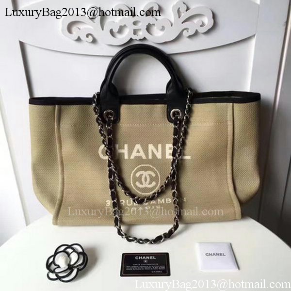 Chanel Large Canvas Tote Shopping Bag CHA1679 Apricot