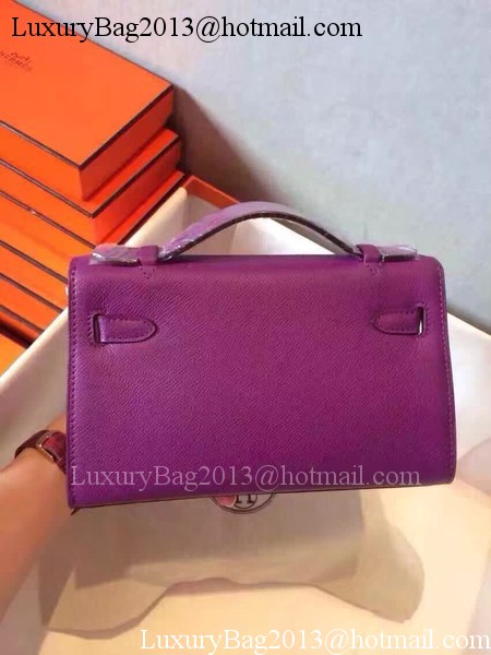 Hermes Kelly 22cm Tote Bag Original Leather KL22 Purple