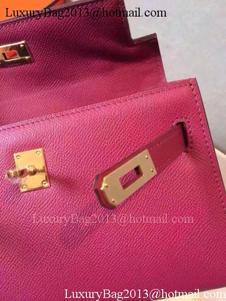 Hermes Kelly 22cm Tote Bag Original Leather KL22 Rose