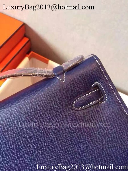 Hermes Kelly 22cm Tote Bag Original Leather KL22 Royal