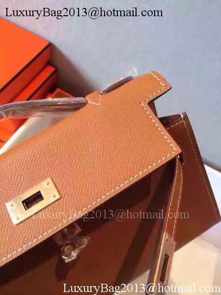 Hermes Kelly 22cm Tote Bag Original Leather KL22 Wheat