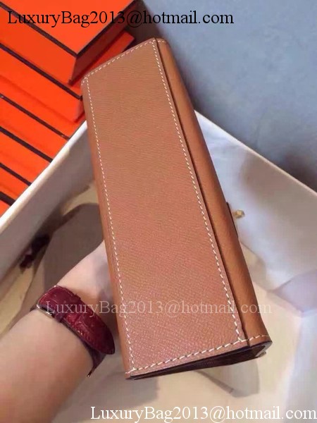 Hermes Kelly 22cm Tote Bag Original Leather KL22 Wheat