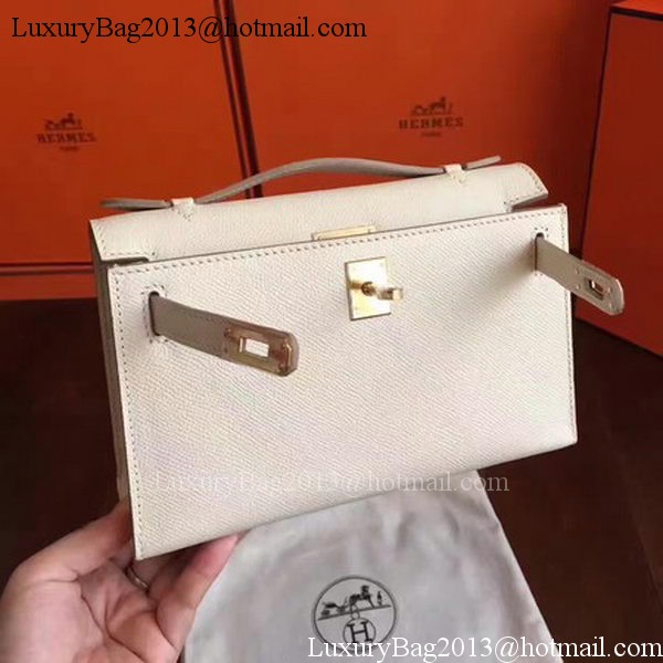 Hermes Kelly 22cm Tote Bag Original Leather KL22 White