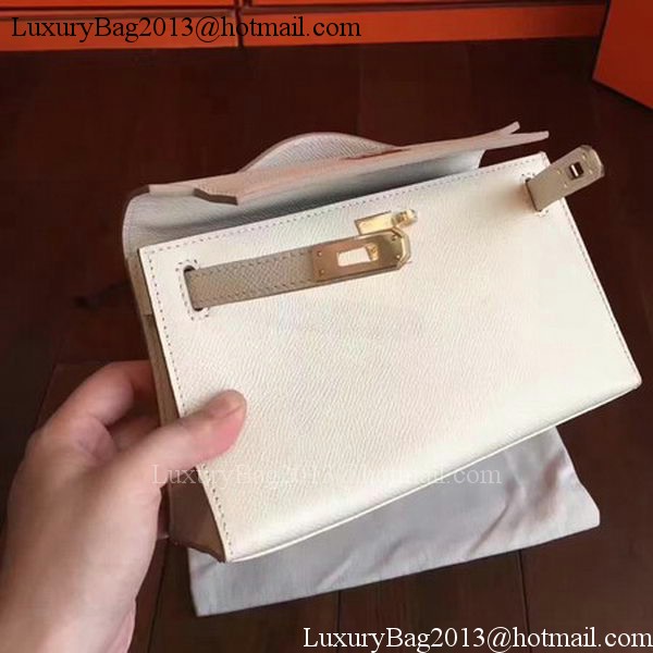 Hermes Kelly 22cm Tote Bag Original Leather KL22 White