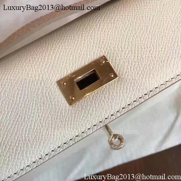 Hermes Kelly 22cm Tote Bag Original Leather KL22 White