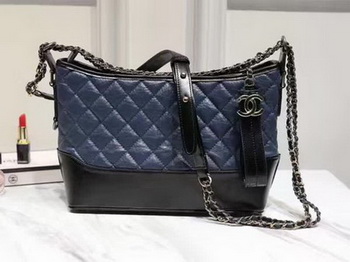 Chanel Medium Shoulder Bag Sheepskin Leather A93826 Blue