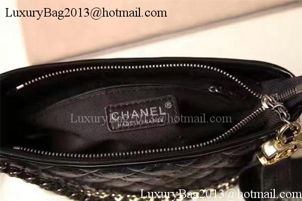 Chanel Small Shoulder Bag Sheepskin Leather A93825 Black