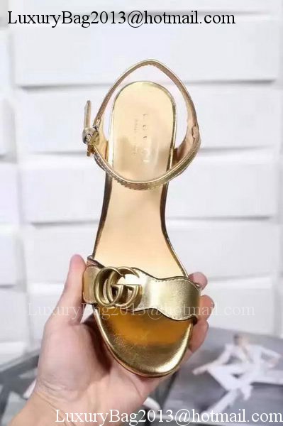 Gucci 80mm Sandal Sheepskin Leather GG1139 Gold