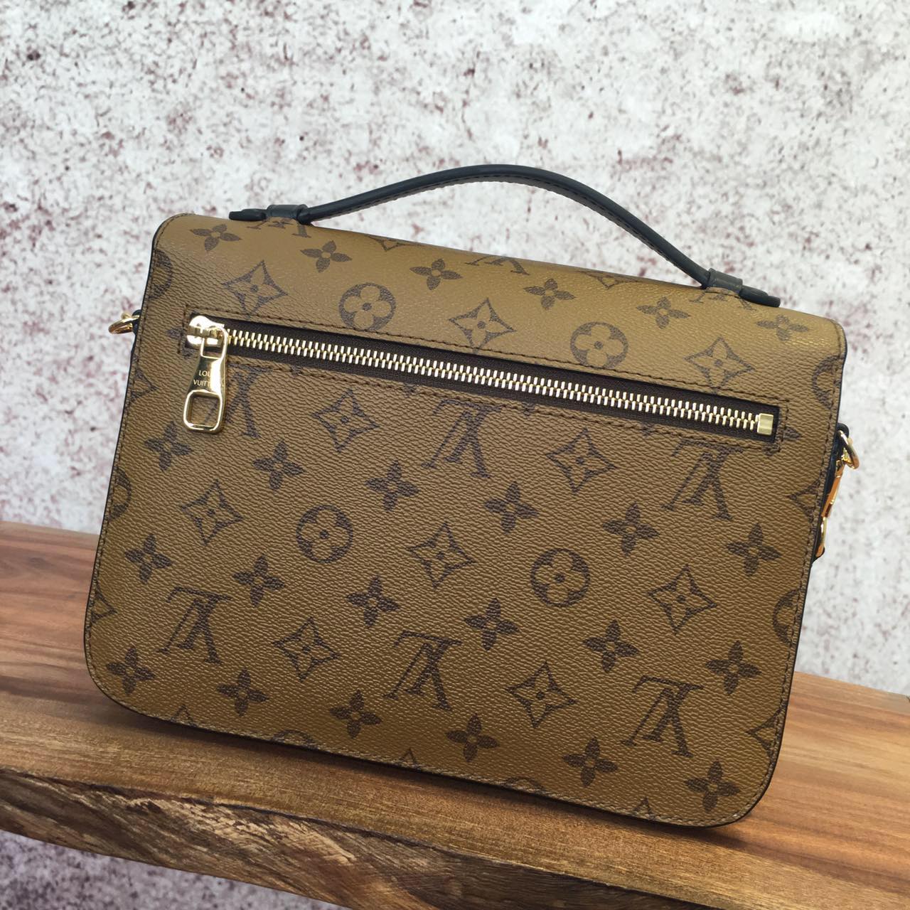 Louis Vuitton Monogram Canvas Pochette Metis Bag 40780 Camel