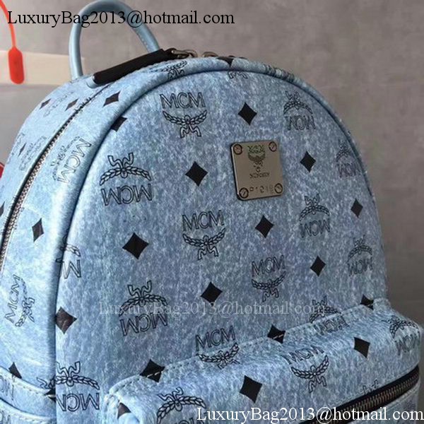 MCM Medium Top Studs Backpack MCM0039 Blue