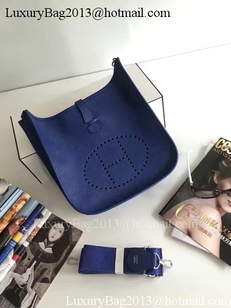 Hermes Evelyne 30cm Messenger Bag E3301 Blue