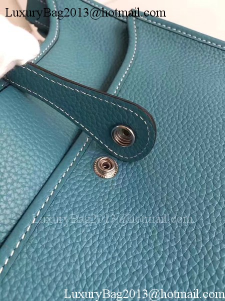 Hermes Evelyne 30cm Messenger Bag E3301 Light Blue