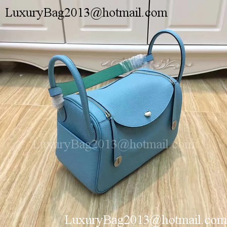 Hermes Lindy 30CM Original Leather Shoulder Bag LD30 Blue&Green