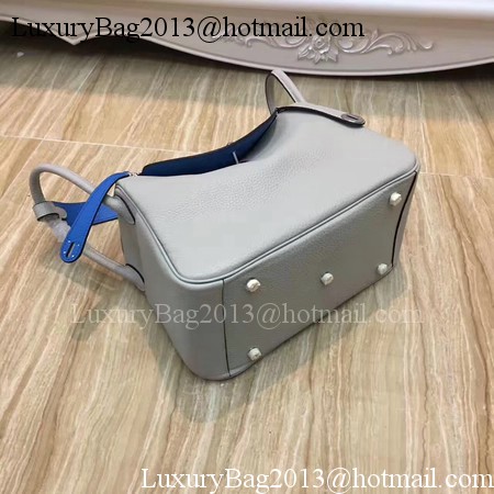 Hermes Lindy 30CM Original Leather Shoulder Bag LD30 Grey&Blue