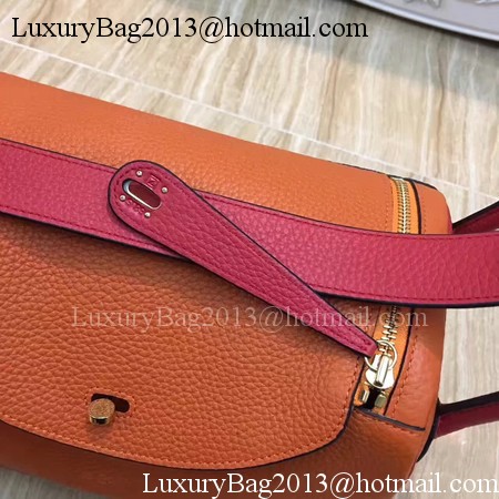 Hermes Lindy 30CM Original Leather Shoulder Bag LD30 Orange&Red