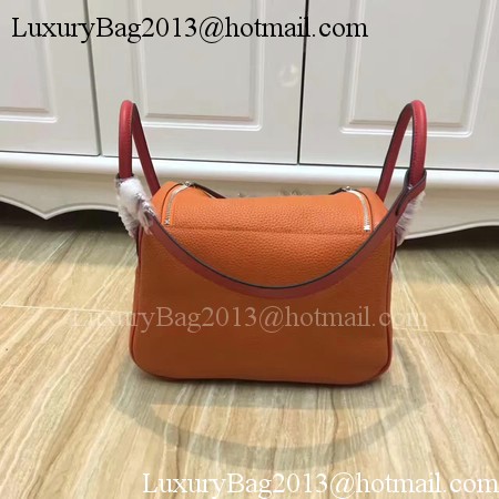 Hermes Lindy 30CM Original Leather Shoulder Bag LD30 Orange&Red