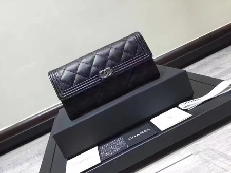 Chanel Boy Matelasse Long Wallet Black Cannage Pattern CHA5263 Silver Chanel Boy Matelasse Long Wallet Black Cannage Pattern CHA5263 Silver